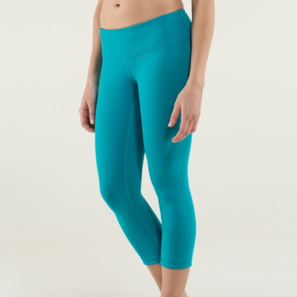 Lululemon Wunder Under Crop *Reversible Inkwell / Surge - Picture 2 of 7